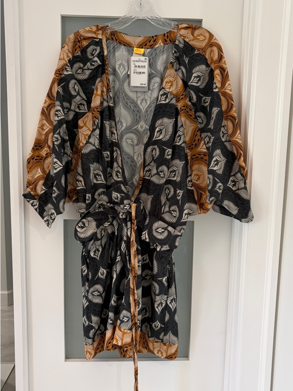 Agua Bendita Black and Gold Printed Women’s Romper